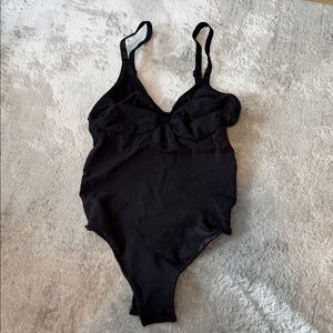 SKIMS Black Thong Bodysuit Shapewear